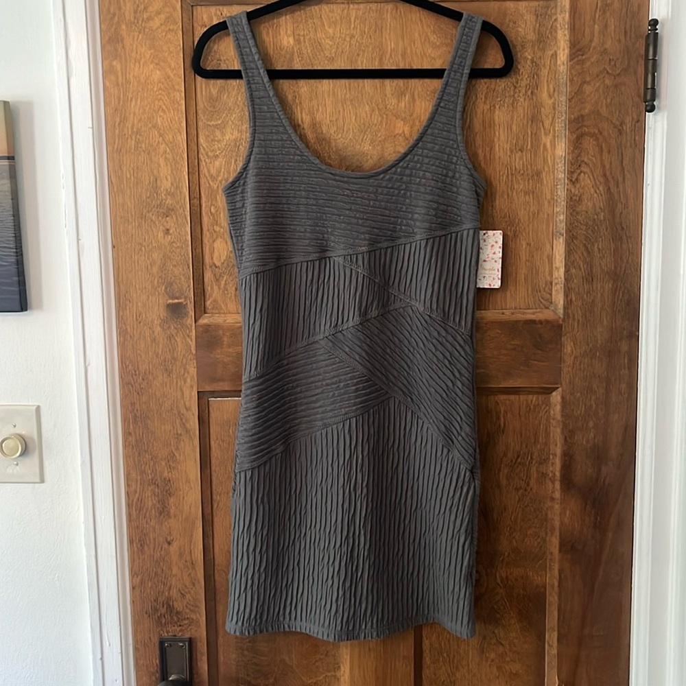 Free People L gray soft body-con dress